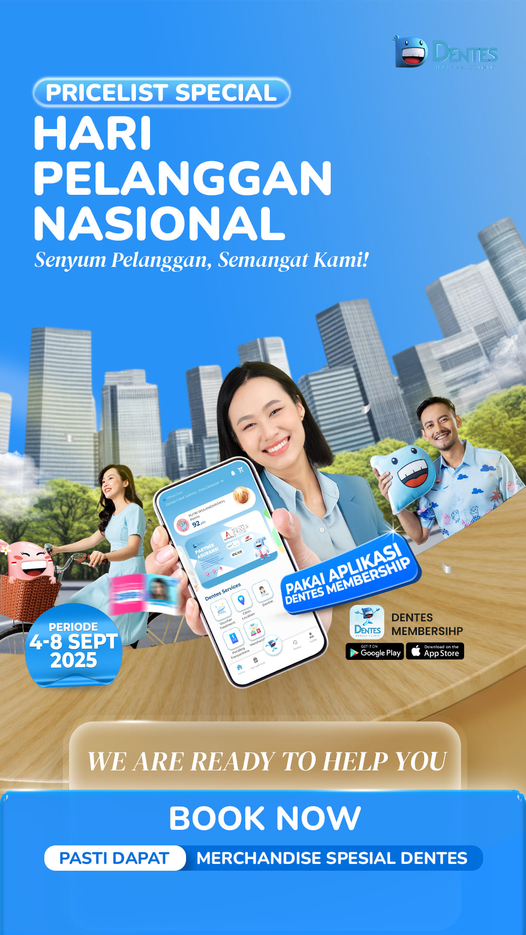 Promo Hari Pelanggan Nasional Klinik Gigi Dentes 2025 harga spesial perawatan gigi